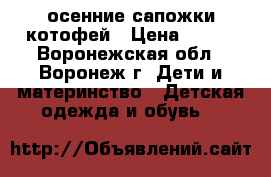 осенние сапожки котофей › Цена ­ 500 - Воронежская обл., Воронеж г. Дети и материнство » Детская одежда и обувь   